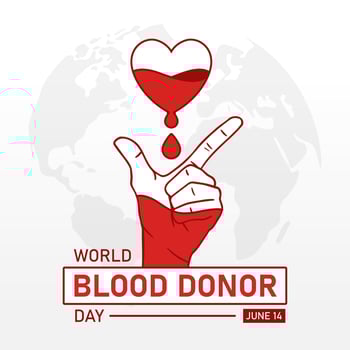 Donor Blood Concept for World Donor Blood Day Design Illustration vector