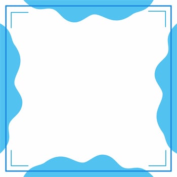 Blue and white frame background color with stripe line and wavy shapes. Suitable for social media post and web. vector