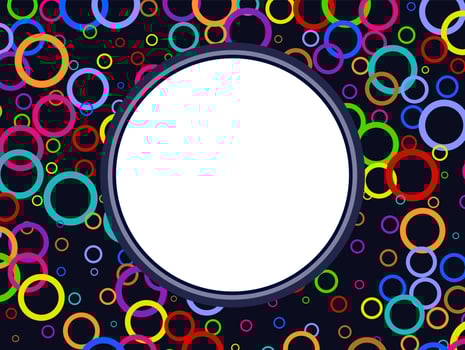 Retro Rings Page Border Template vector