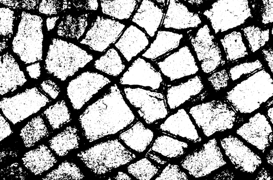Rustic cracked texture with many cracks and scratches. Abstract background. PNG graphic illustration with transparent background.