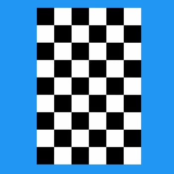 chess board illustration, race flag illustration. flat design isolated blue background vector