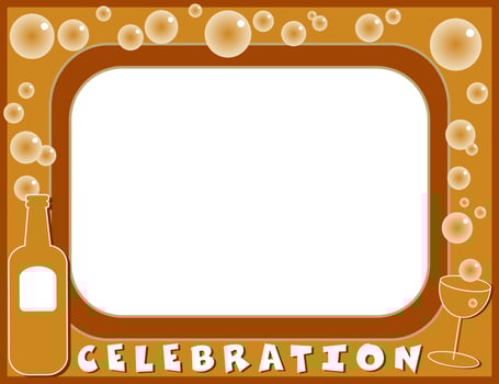 Champagne Celebration Page Border Template vector