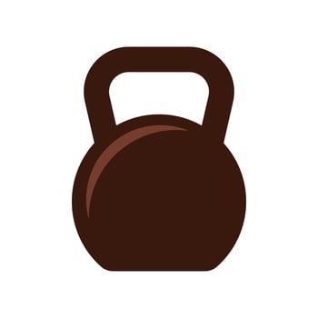 Kettlebell vector illustration. Isolated on a white background.