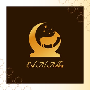 Eid Mubarak Eid Al Adha Festival Greeting Card Banner Islamic for Celebrate Muslim Holy Month Vector Illustration