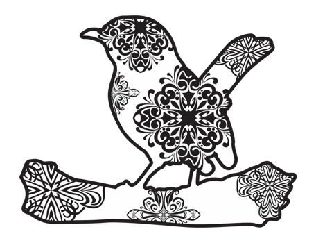 Bird Mandala Ornament png