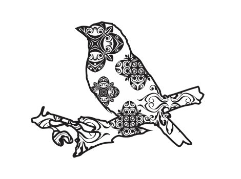 Bird Mandala Ornament png
