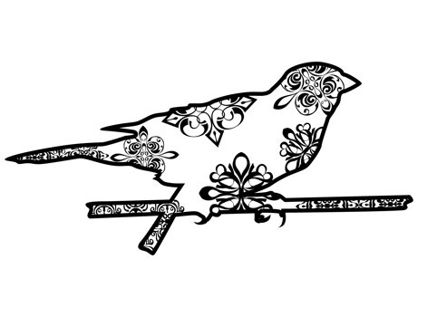 Sparrow Mandala Ornament png