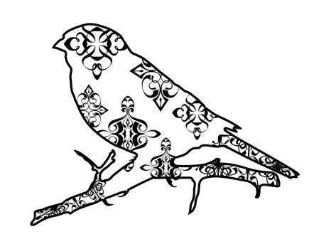 Sparrow Mandala Ornament png