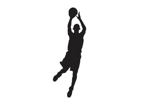 Silhouette Of A Basketball Player Carrying A Basketball png