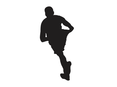 Silhouette Of A Basketball Player Carrying A Basketball png