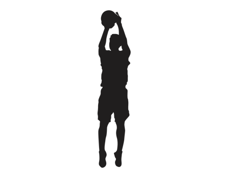 Silhouette Of A Basketball Player Carrying A Basketball png