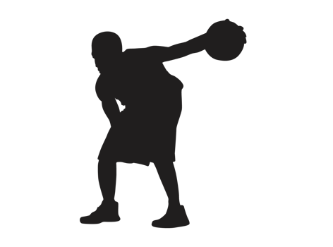 Silhouette Of A Basketball Player Carrying A Basketball png