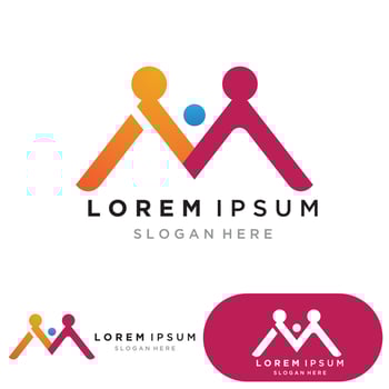 Adoption children logo and symbol health vector