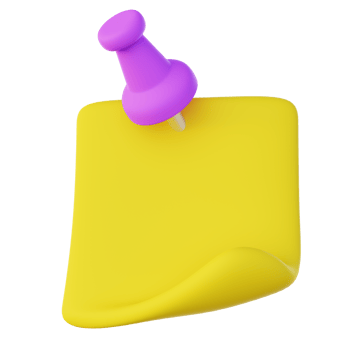 3d Illustration of Sticky Note png