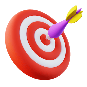 3d Illustration of Dart Bullseye Target png