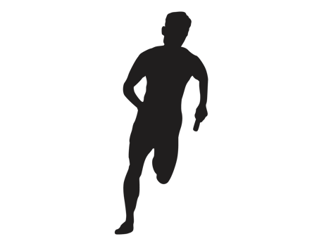 Silhouette of a Runner png