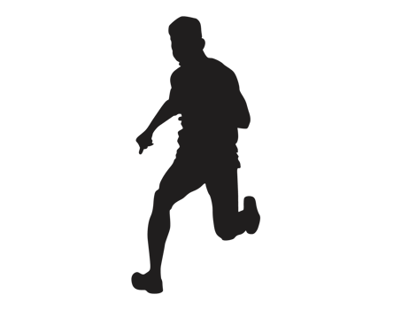 Silhouette of a Runner png