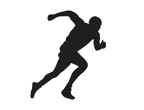 Silhouette of a Runner png