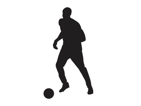 Silhouette Of A Soccer Player png