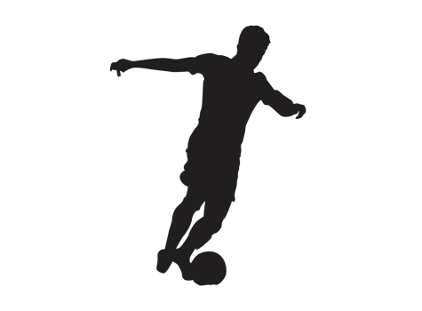 Silhouette Of A Soccer Player png