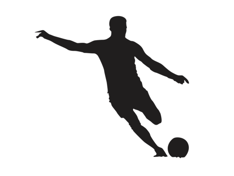 Silhouette Of A Soccer Player png