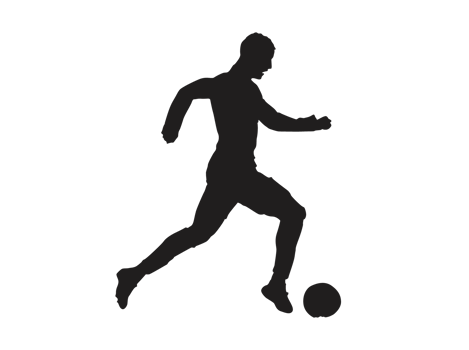 Silhouette Of A Soccer Player png
