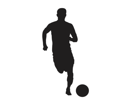 Silhouette Of A Soccer Player png