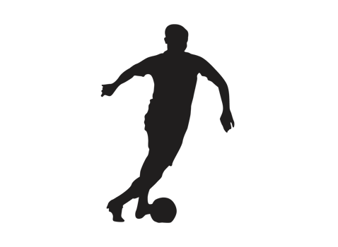 Silhouette Of A Soccer Player png