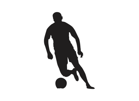 Silhouette Of A Soccer Player png