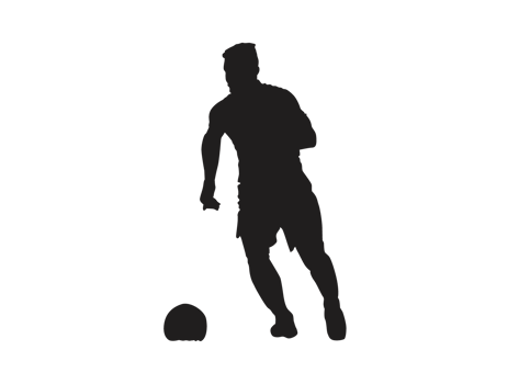 Silhouette Of A Soccer Player png