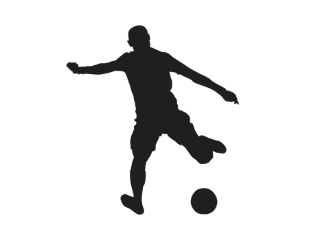 Silhouette Of A Soccer Player png
