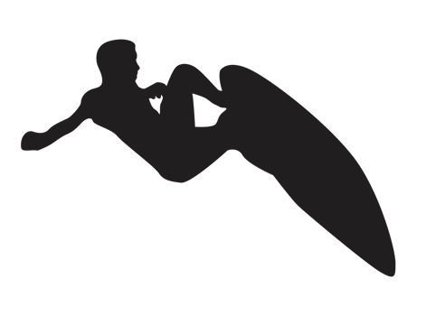 Silhouette of a Surfer Ocean Wave png