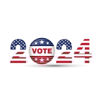 Election day USA debate of president voting 2024 Election voting poster Vote 2024 in USA vector