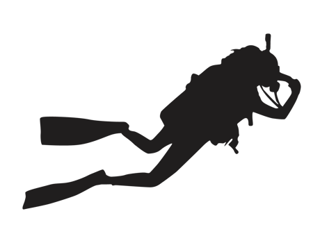 Silhouette of a Diver png