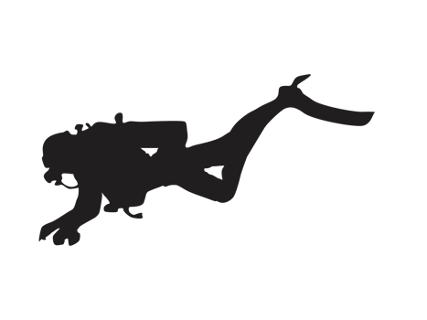 Silhouette of a Diver png