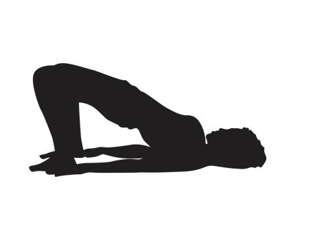 Silhouette Of Woman Doing Yoga Pose png