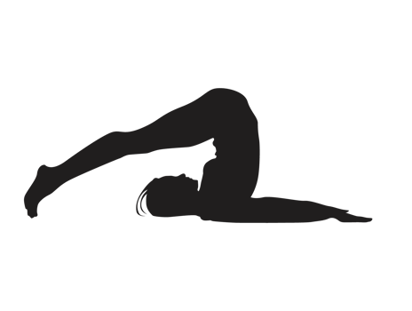 Silhouette Of Woman Doing Yoga Pose png