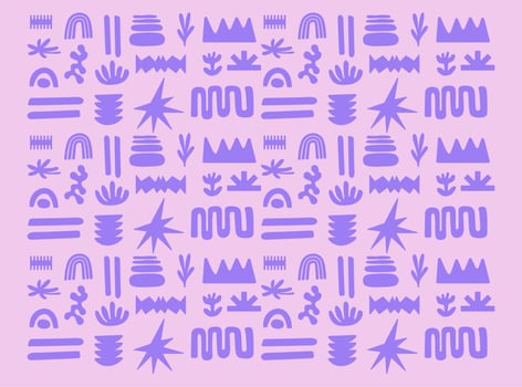 Diversity shape colorfull scandinavian pattern background, abstract universal shape element flower, nature, eye, clip art, stickers set bundle vector