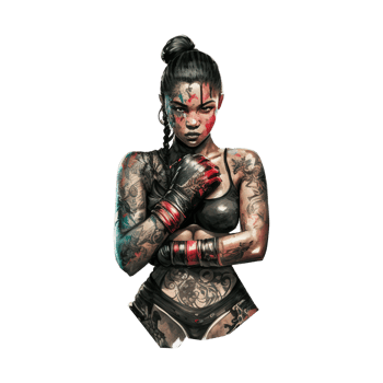 Boxer Flapper Girl Tattoo png
