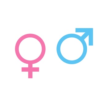 sign male female for logo or icon vector