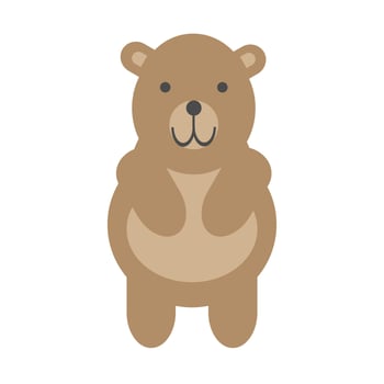 Brown bear vector icon