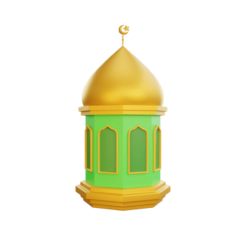 3d rendering of lantern ramadan icon png