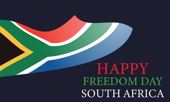 Happy South Africa Freedom Day 27 April. Template for background, banner, card, poster vector