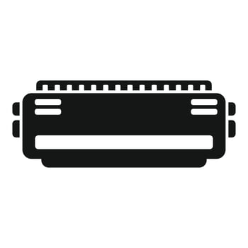 Printer cartridge icon flat vector. Digital print vector