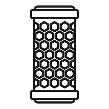 Filter icon outline vector. Water purification vector