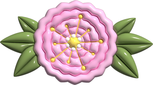 3D Globe Amaranth isolated on transparent background. png