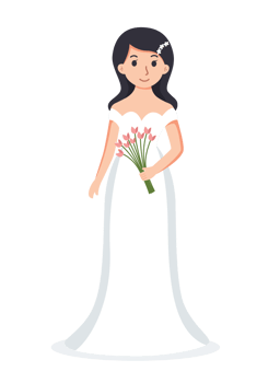 Bride wedding cartoon illustration png