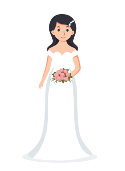 Bride wedding cartoon illustration png