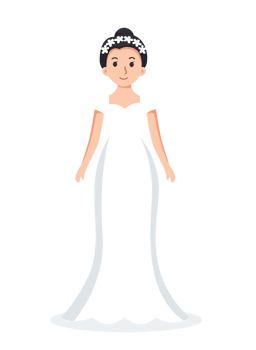 Bride wedding cartoon illustration png