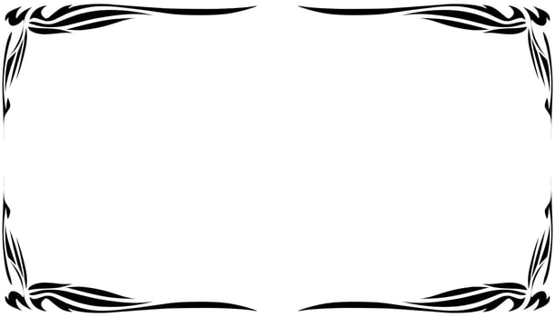 Illustration of a photo frame with a tribal design vector